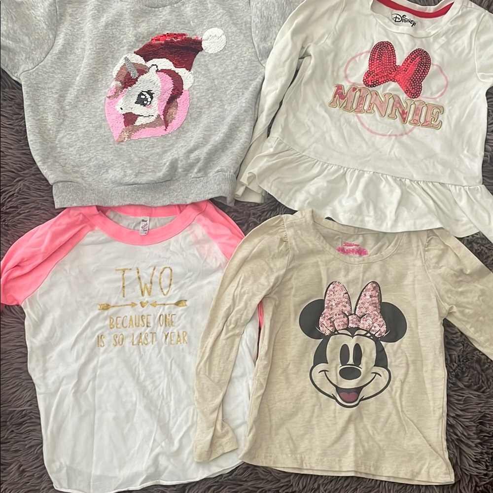 Disney Minnie Mouse and Character Tops Set